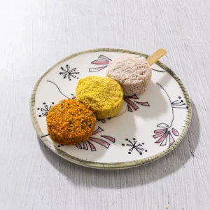 Brochette van kleine hamburgertjes